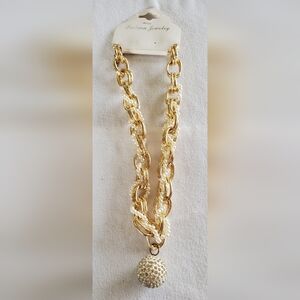 Fashion Necklace with Big Diamond Ball